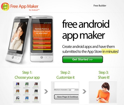 Free Android App Maker – create your own mobile phone or tablet app ...