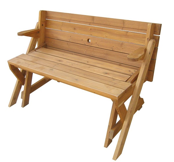 Picnic Table Bench Interchangeable Picnic Table and Garden Bench 