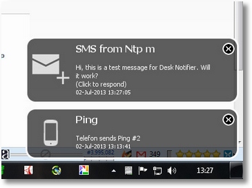 desknotifier4 DeskNotifier   cool app lets you receive and reply to SMS messages and Android phone notifications on your PC instantly [Freeware]