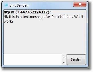 DeskNotifier App for SMS messages