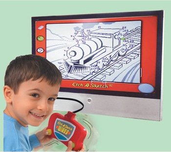 Deluxe TV Etch A Sketch – just like a normal etch a sketch but bigger!