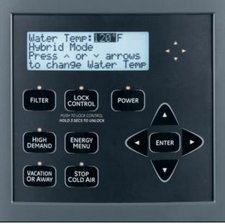 GE Hybrid Water Heater Control Panel