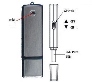 8Gb USB Flash Drive Voice Recorder – discreet audio recording for the modern keyring