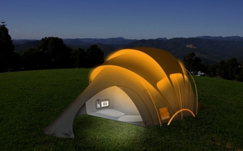 Orange Solar Tent – if you go down to the woods today…