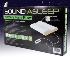 Sound Asleep – Memory foam pillow with built-in speaker