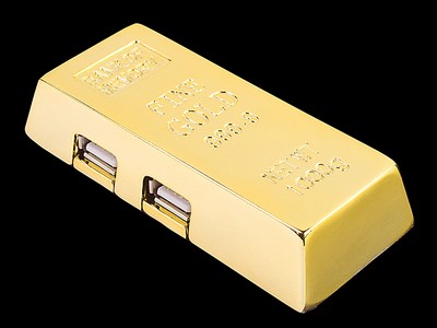 USB Gold Bar 4 Port USB Hub – Looks like a million bucks