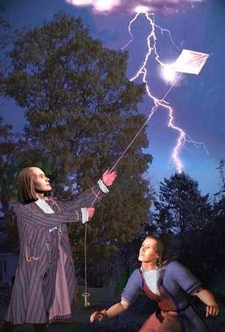 Ben Franklin and lightning
