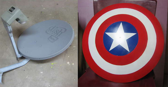 Turn your old satellite dish into Captain America’s shield