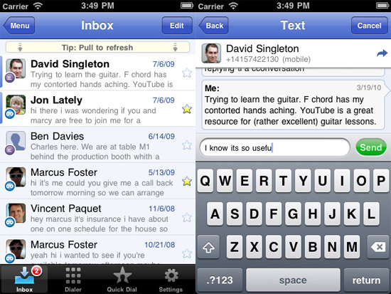 Google Voice App brings free texting to your iPod Touch