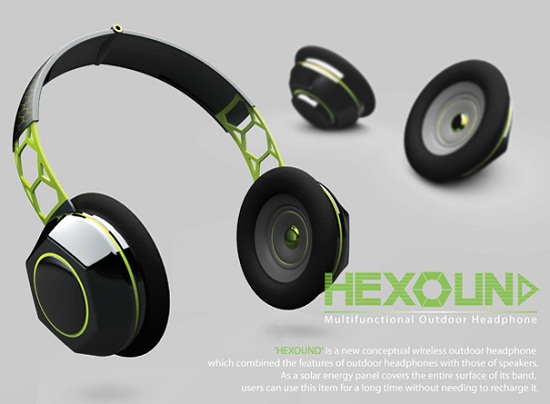 Hexsound headphone concept transforms into a pair of speakers