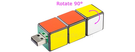 Mini IQ Cube Flash Drive has a familiar look to it