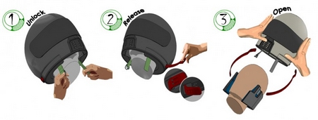 The Splinter motorcycle helmet – safer and easier for paramedics to remove
