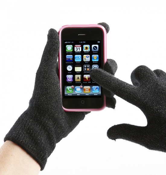 Agloves work with touchscreens, look like regular gloves