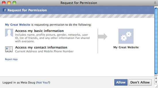 Facebook now allows 3rd party apps to access your address and phone number