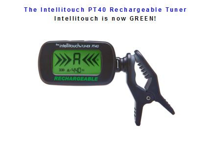 PT40 Tuner is rechargeable, uses vibrations for tuning