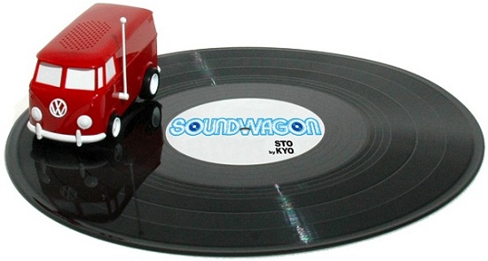 Soundwagon plays your records by driving on them