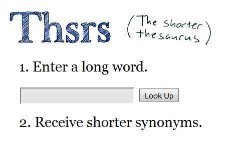 Thsrs – The Twitter thesaurus