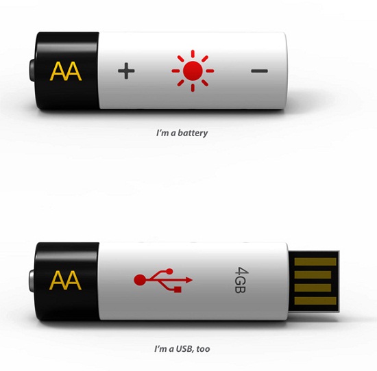USB Rechargeable Battery Flash Drive