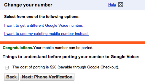 Google Voice now testing number porting