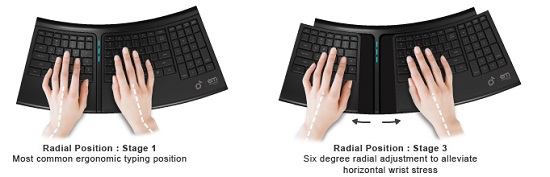 Engage Keyboard makes subtle adjustments to keep your wrists comfortable