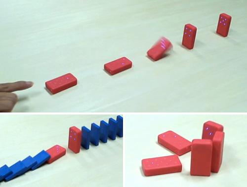 Wireless Dominoes don’t need to touch to produce the domino effect