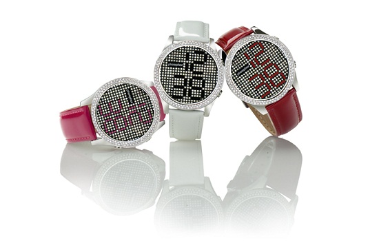 Phosphor Watches tell time with revolving crystals