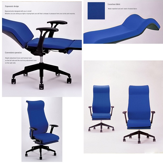 Office chair lays down and folds out to give you a nice place to nap