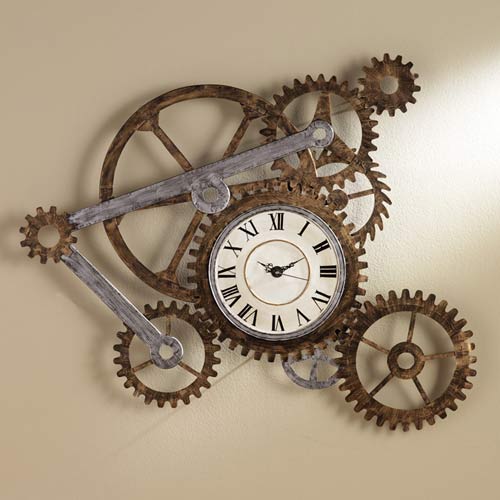 Steampunk Wall Clock adds some interest to your timepiece