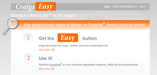 Use CraigsEasy to browse Craigslist by images