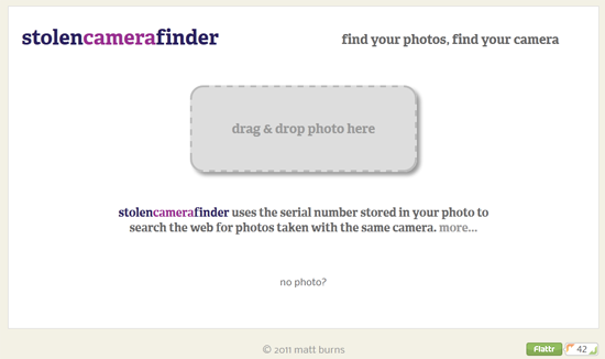 Freeware helps you track down your lost camera