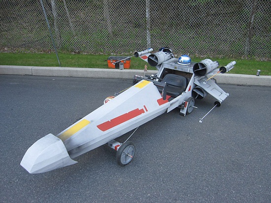 Make your own X-Wing soapbox derby car for $75