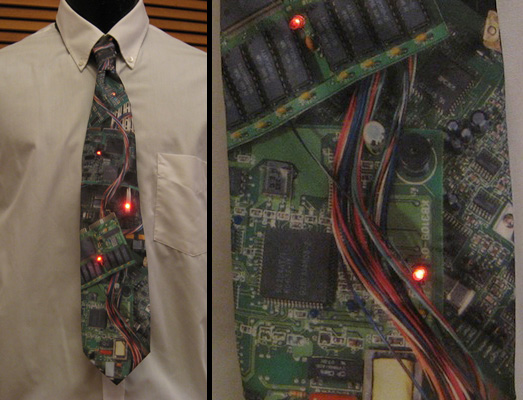 LED Circuit Board Tie is fashionably geeky