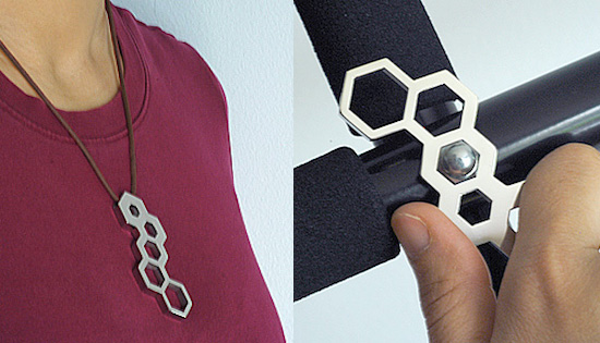 Hex Wrench Necklace is both stylish and functional