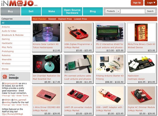 InMojo is like the Etsy for open source hardware