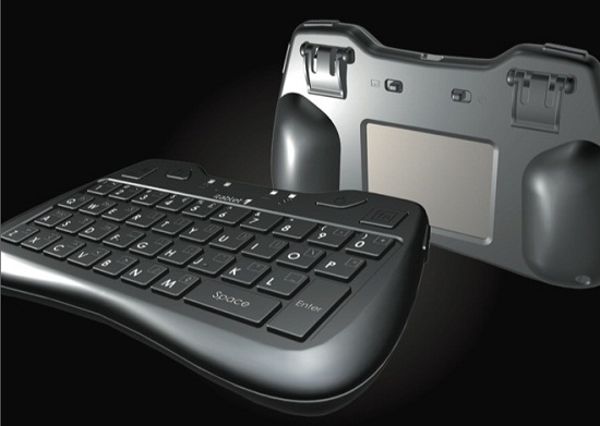 Thumb Keyboard With Rear-Facing Trackpad