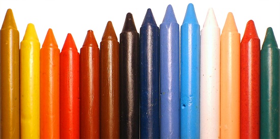 Use crayons to fill in cracks in your floor