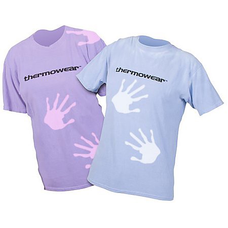 Thermowear shirts change color with a touch