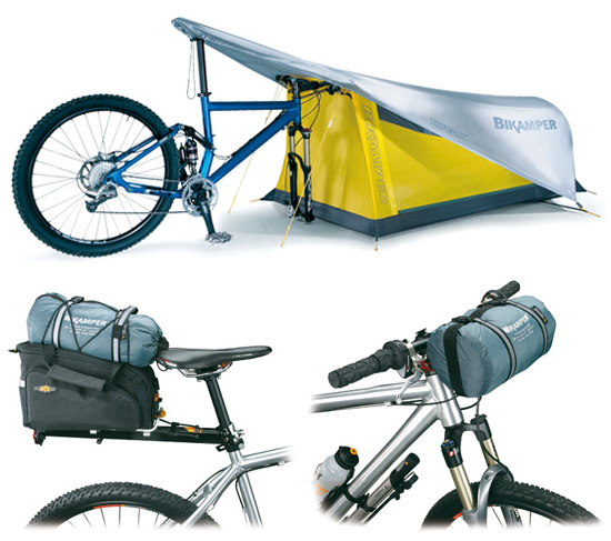 Bikeamper Tent uses your bike as its frame