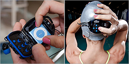 H2O Interval Swim System lets you use your iPod Shuffle underwater