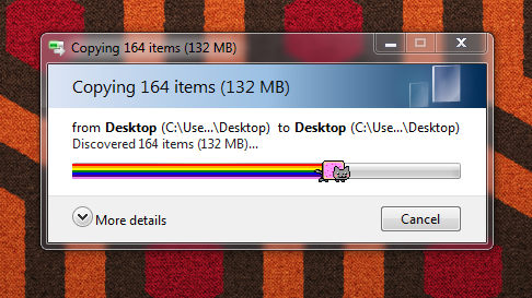 Nyan Cat spices up your Windows progress bars
