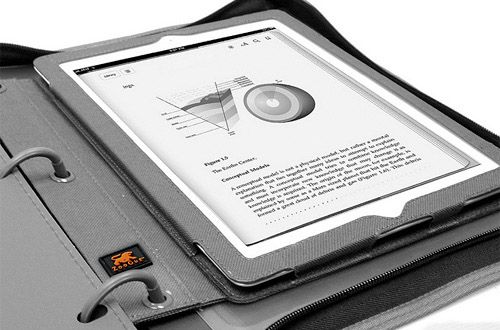 BinderPad lets you carry your tablet in a 3 ring binder