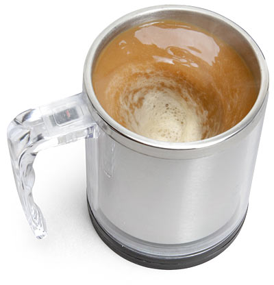Self-Stirring Mug keeps your drinks swirling all day