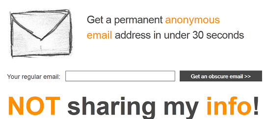 Get an obscure anonymous email address with Not Sharing My Info