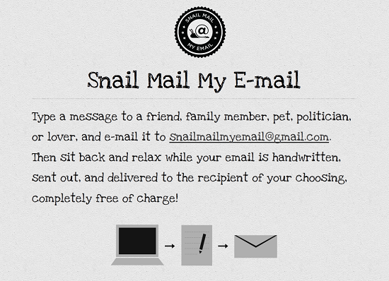 Snail Mail project transforms an email into a handwritten letter