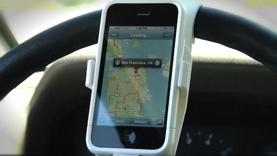 Steer Safe smartphone holder puts your phone on the steering wheel