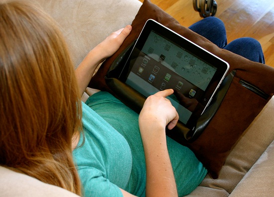 ePillow cradles your tablet, is a pillow