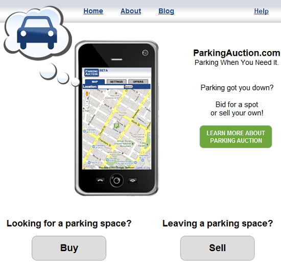 Parking Auction lets you bid on a good place to park
