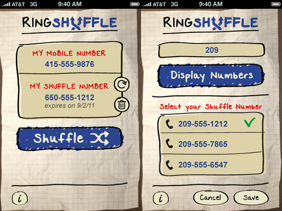 RingShuffle brings temporary phone numbers to your iPhone