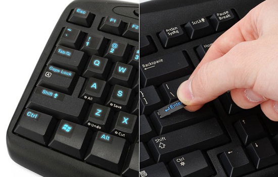 Glowing Keyboard Stickers let you see your keys easier in the dark
