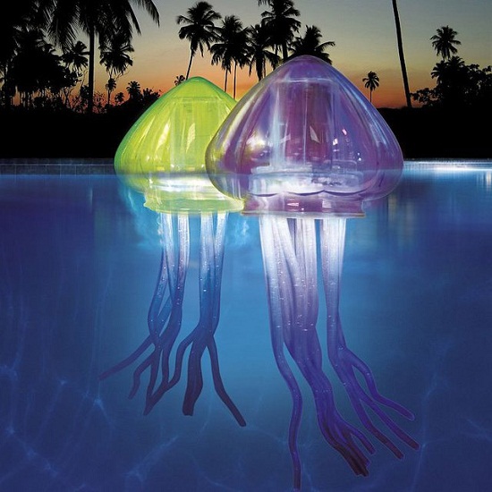 Floating LED Jellyfish light up your pool